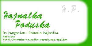 hajnalka poduska business card